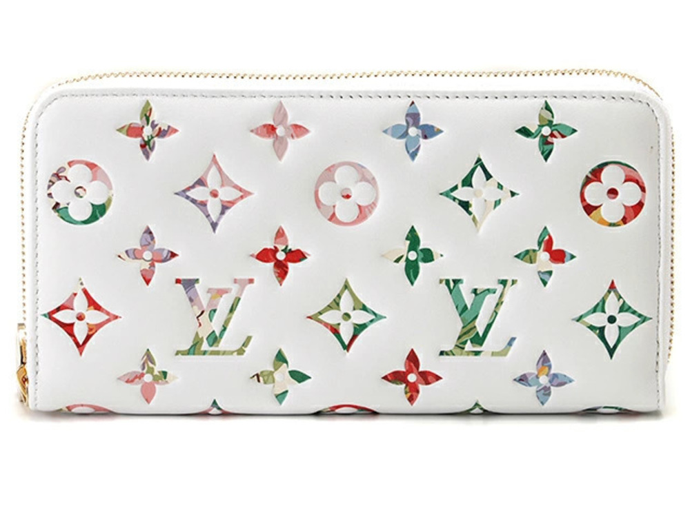 LOUIS VUITTON Zippy Wallet Lambskin Multicolor LV Garden AH